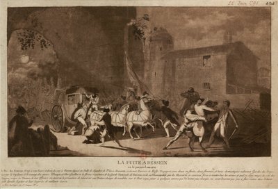 Lento Varennesiin Lento Varennesiin, 1791. tekijältä Laurent Guyot