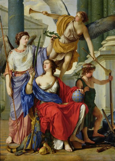Allegoria Annen Itävallan hallitusvaltiosta (1601-66) 1648 tekijältä Laurent de la Hyre