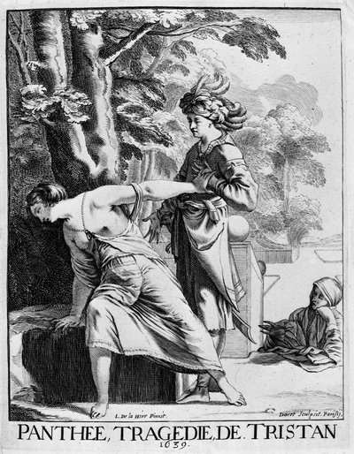 Araspe julistamassa intohimoaan Pantheelle - Panthee, tragedia Francois l