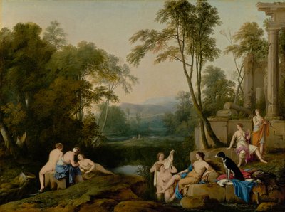 Diana ja hänen nymfinsä maisemassa, 1644 tekijältä Laurent de la Hyre