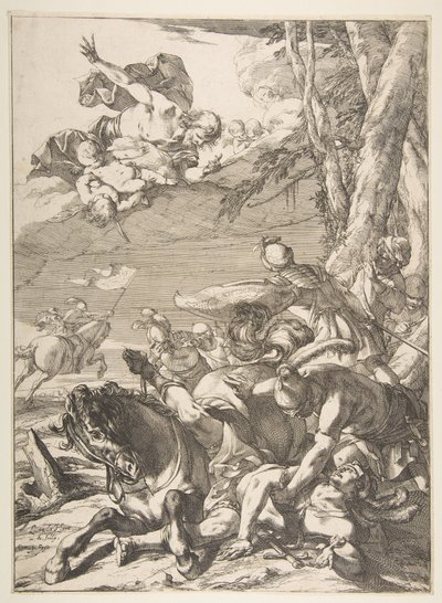 Pyhän Paavalin kääntyminen, n. 1637. tekijältä Laurent de la Hyre
