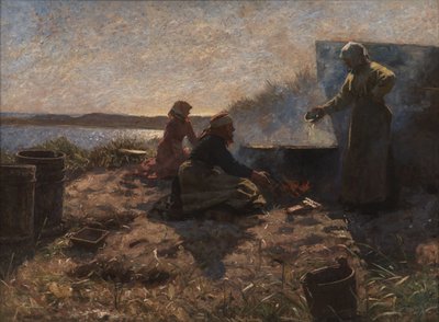 Kiehuvaa junaöljyä Nymindegabissa, Jyllannissa tekijältä Laurits Regner Tuxen