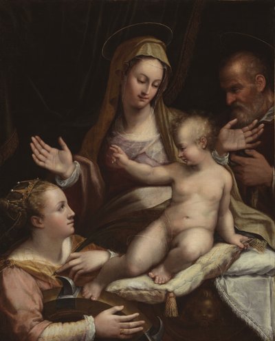 Pyhä perhe ja pyhä Katariina Aleksandrialainen, 1581 tekijältä Lavinia Fontana