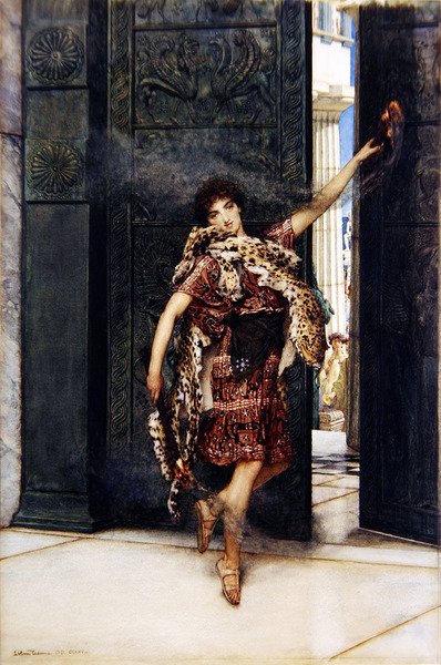 Tanssi ennen timjamia (akvarelli paperille) (katso myös 349101) tekijältä Lawrence Alma Tadema