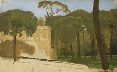 Männyt roomalaisessa puistossa, 1876 tekijältä Lawrence Alma Tadema