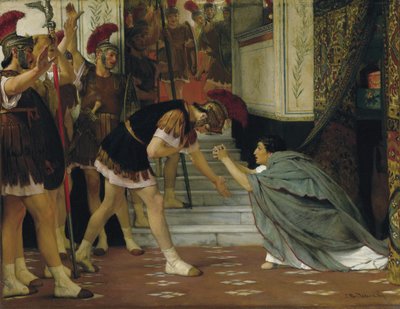 Claudiuksen julistaminen keisariksi, 1867 tekijältä Lawrence Alma Tadema