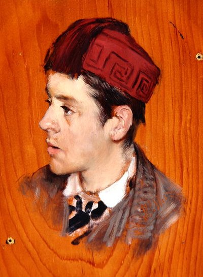 Sir Herbert Thompson, Bart., n. 1877 (öljy paneelille) tekijältä Lawrence Alma Tadema