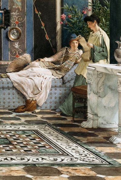 Kirje poissaolevalta, 1871 tekijältä Lawrence Alma Tadema