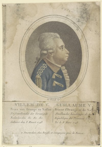 Orange-Nassaun prinssin William V:n muotokuva tekijältä Le Grand