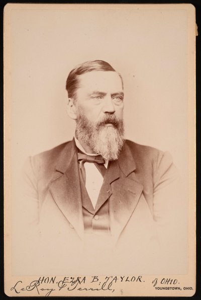 Ezra Booth Taylorin muotokuva 1823-1912, ennen vuotta 1896. tekijältä Le Roy and Terrill