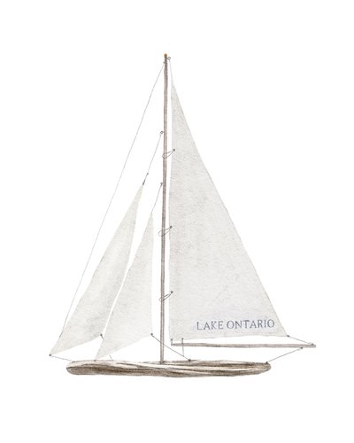 Lake Ontario Sailboat, n.2022 (sekatekniikka) tekijältä Leah Straatsma
