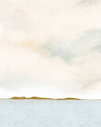 Aamunäkymä telakalta 2, n.2019 (akvarelli) tekijältä Leah Straatsma
