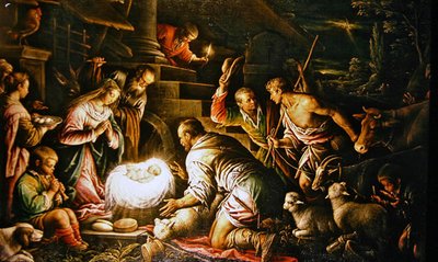 Adoration (öljy kankaalle) tekijältä Leandro da Ponte Bassano
