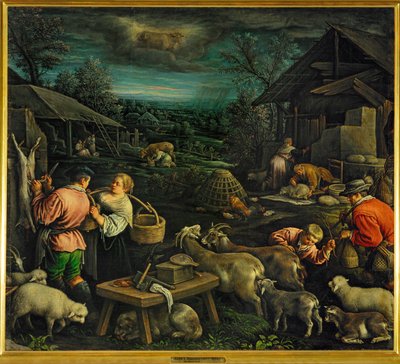 Huhtikuu (maalaus kankaalle) tekijältä Leandro da Ponte Bassano