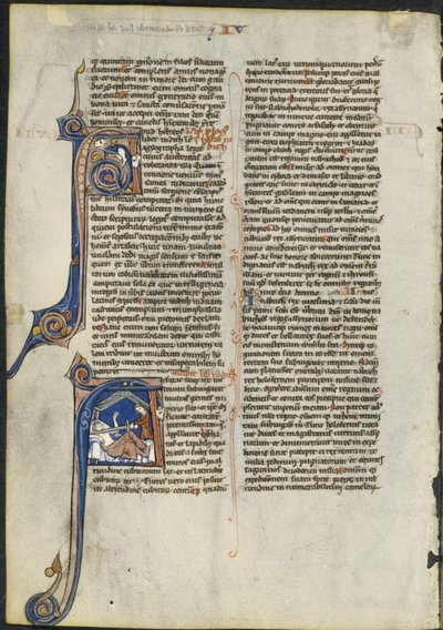 Lehti latinalaisesta Raamatusta: Alkukirjain A ja Alkukirjain A: Judith Beheading Holofernes, n. 1230-1240. tekijältä Leber Group