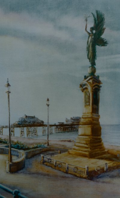 Hoven enkeli, 2000 (öljy paperille) Brightonin patsas tekijältä Lee Campbell