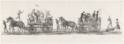 Viisi tiedekuntaa ja julkinen ylennys, 1835 Viiden tiedekunnan symbolinen esitys / julkinen promootio (otsikko esineessä) Yksittäiset esitykset, jotka nousut pitävät H.H. Leidsche Hoogeschoolin opiskelijat 9. helmikuuta: 1 tekijältä Leendert Springer (I)