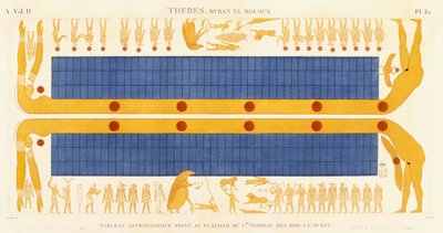 Thebes, Byban el Molouk, n. 1809-1812 (värikaiverrus) tekijältä Legentil (after)