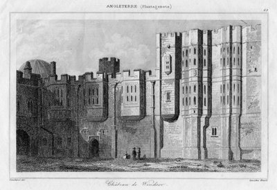 Windsorin linna, Berkshire, 1800-luku tekijältä Lemaitre