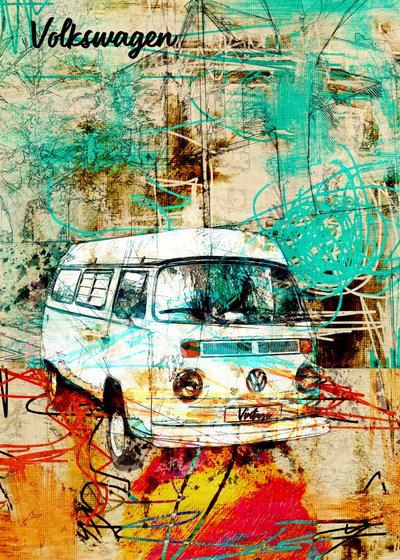 Abstract Retro Van tekijältä Lembayung senja studio [Vintage Poster]
