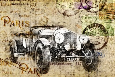 Vanha auto tekijältä Lembayung senja studio [Vintage Poster]
