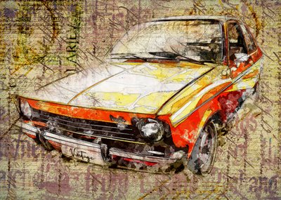 Vintage-autotaide tekijältä Lembayung senja studio [Vintage Poster]