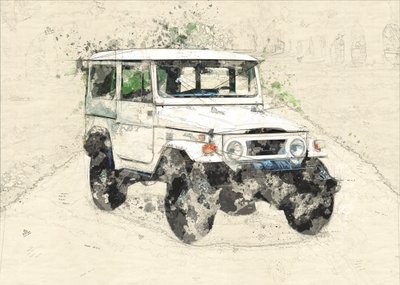 Vintage Offroad -luonnos tekijältä Lembayung senja studio [Vintage Poster]