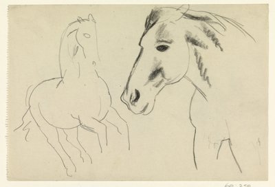 Laukkaa hevonen ja hevosen pää tekijältä Leo Gestel
