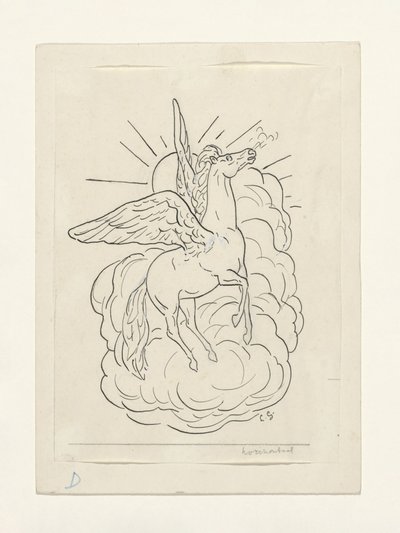 Pegasus lentää pilvien edessä (1891–1941) tekijältä Leo Gestel