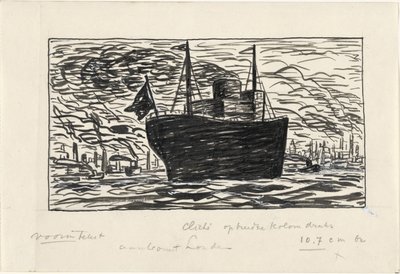 Laiva saapuu Lontoon satamaan (nimi esineessä) tekijältä Leo Gestel