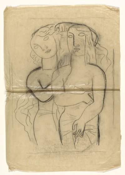 Kaksi seisovaa naista tekijältä Leo Gestel