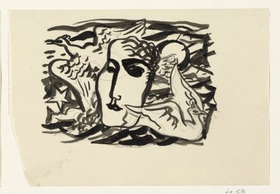 Naisen pää ja lokit taustalla meri tekijältä Leo Gestel