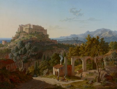 Maisema Massa di Carraran linnalla, 1827 tekijältä Leo von Klenze