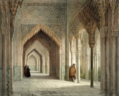 Alhambran oikeussali, Granada, 1853. tekijältä Leon Auguste Asselineau