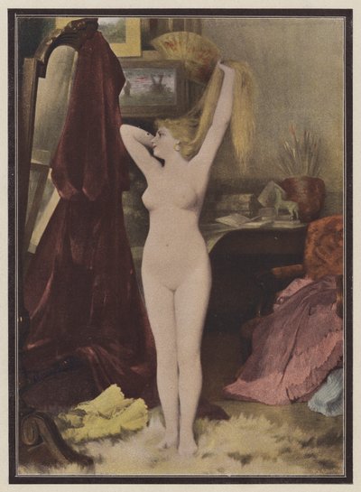 Malli (väri litho) tekijältä Leon Auguste Cesar Hodebert