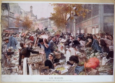 Les Halles, 1893 tekijältä Leon Augustin Lhermitte