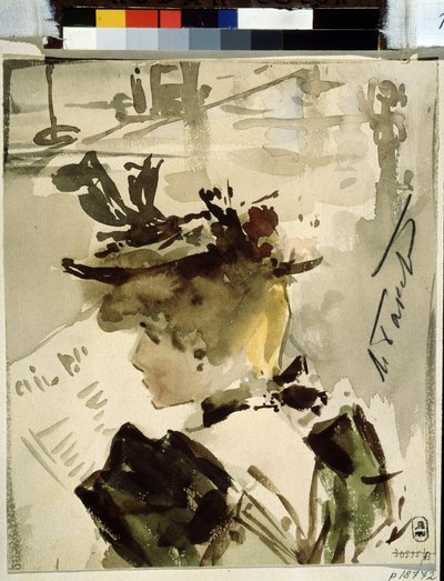 Nainen lukemassa tekijältä Leon Bakst