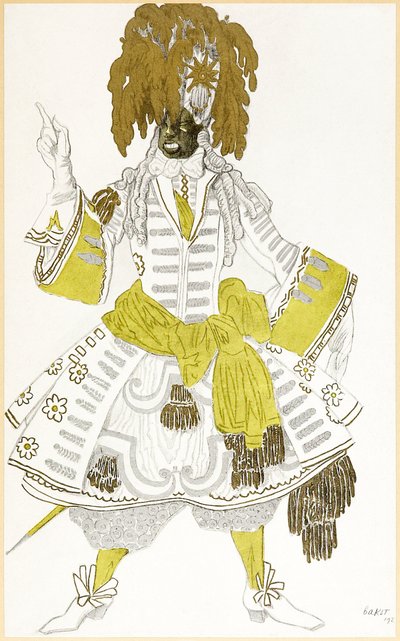 Mustavartijan pukusuunnittelu The Designs of Léon Bakst for The Sleeping Princess tekijältä Leon Bakst