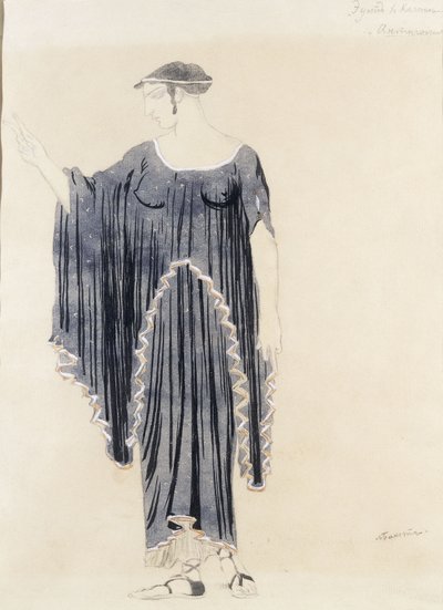 Oidipuksen pukusuunnittelu Colonus-Antigonessa, c. 1899-1909 tekijältä Leon Bakst