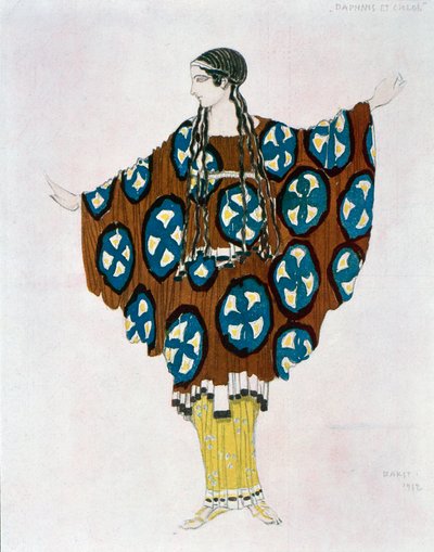 Maurice Ravelin (1875-1937) puku Daphnikselle ja Chloelle 1912 (akvarelli) tekijältä Leon Bakst