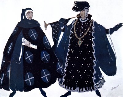 Two Heralds, balettipukusuunnittelu, 1911 tekijältä Leon Bakst