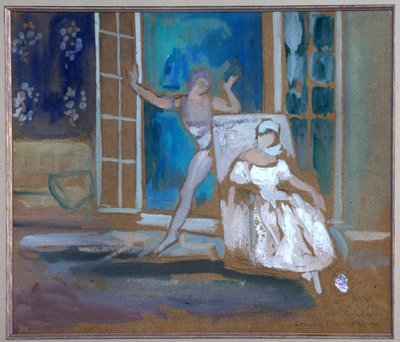 Vaslav Nijinsky (1889-1950) ja Tara Karasavina (1885-1978) baletissa "Le Specter de la Rose" tekijältä Leon Bakst