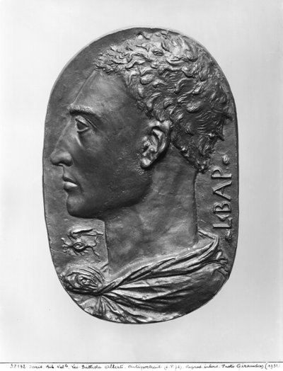Medallion omakuva (pronssi) tekijältä Leon Battista Alberti