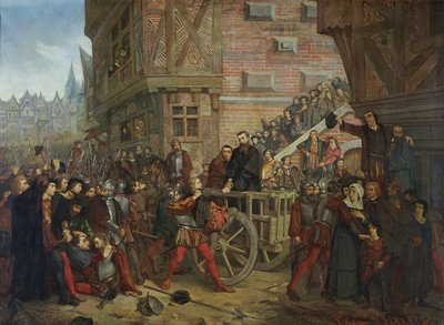 Pagpapahirap kay Etienne Dolet (1509-46) finn tekijältä Leon Charles Adrien Bailly