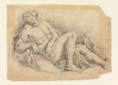 Bacchus Sleeping (Poussinin mukaan) tekijältä Leon Dabo