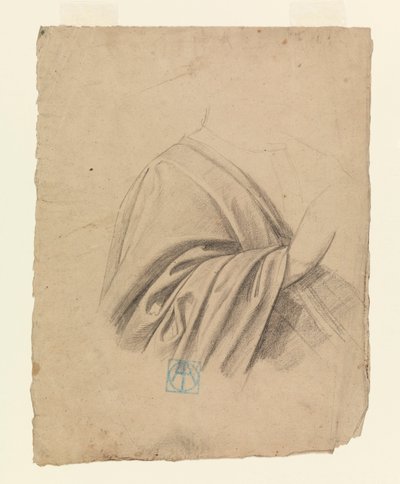 Piirustus, Drapery Study, 1886-92 tekijältä Leon Dabo