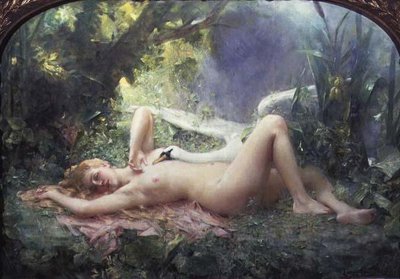Joutsenen voitto tekijältä Leon Francois Comerre