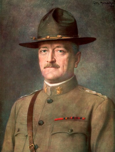 John Joseph "Black Jack" Pershing, yhdysvaltalainen kenraali, 1926. tekijältä Leon Hornecker