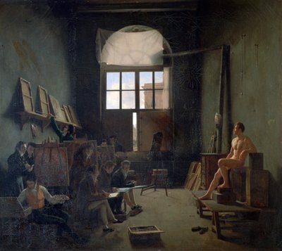 Daavidin työpaja, 1814. tekijältä Leon Mathieu Cochereau