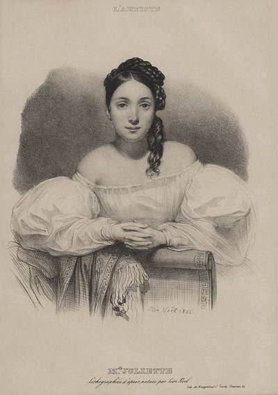 Juliette Drouetin muotokuva 1806-1883, 1832. tekijältä Leon Noel